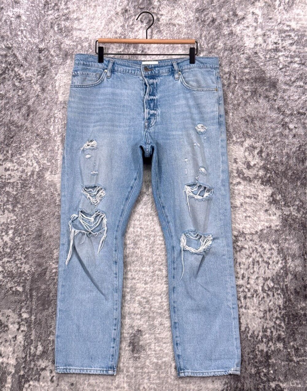 FRAME Jeans 30 Womens Le Slouch Distressed Slouchy Straight Denim